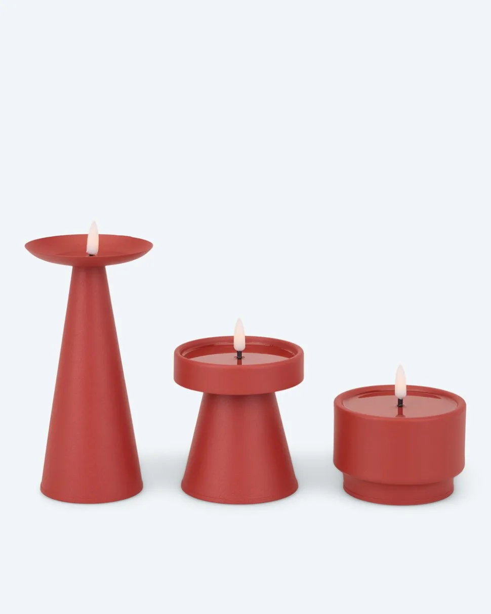 3 Outdoor Formkerzen