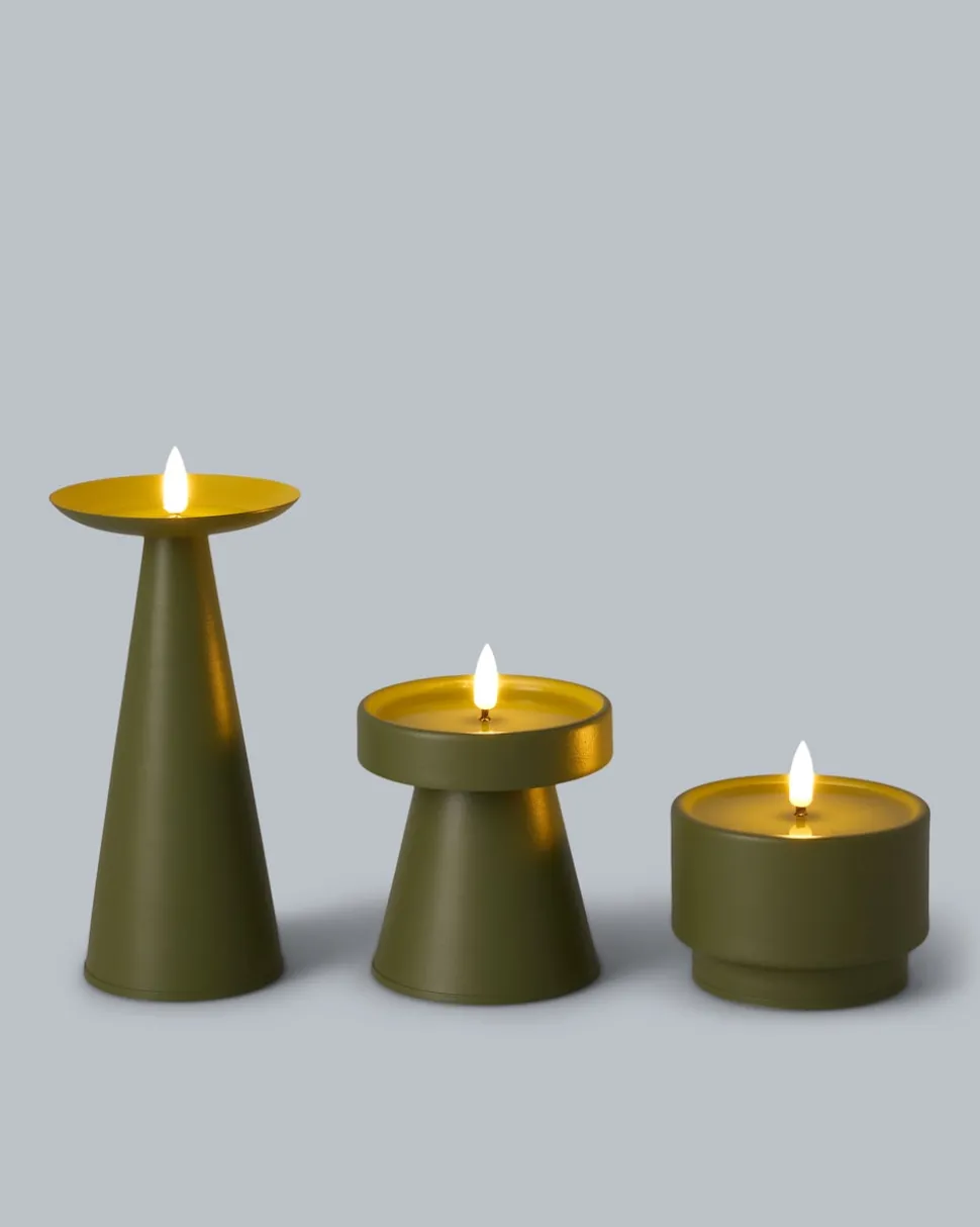 3 Outdoor Formkerzen