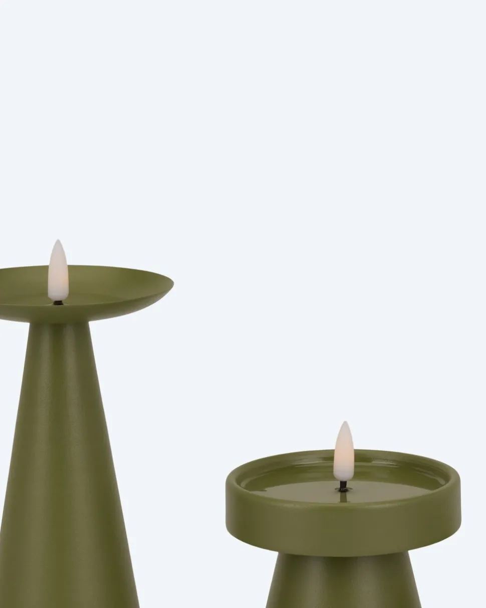 3 Outdoor Formkerzen