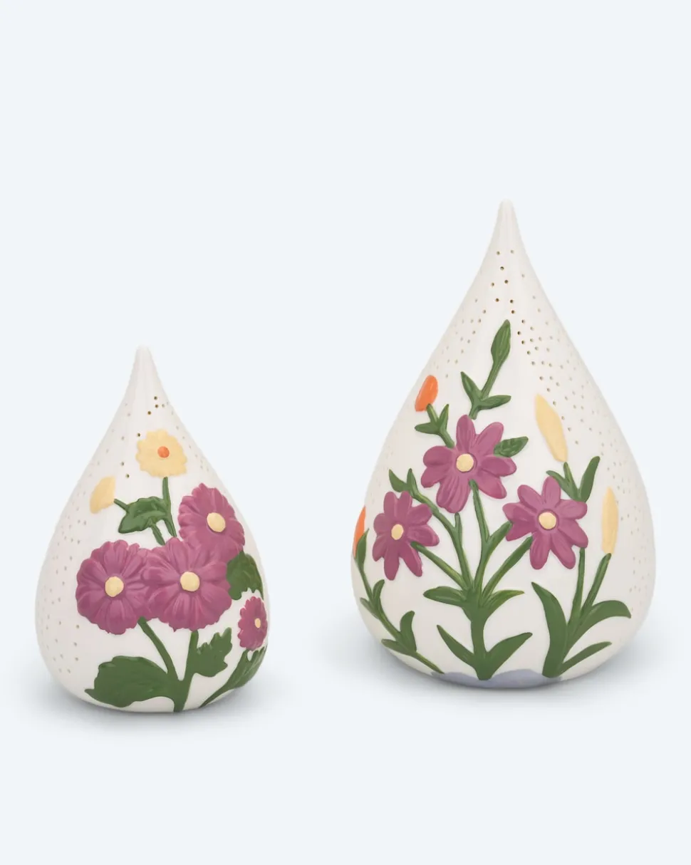 Outdoor Tropfen "Blütendesign" 2er-Set