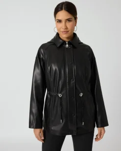 Parka aus Lederimitat