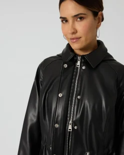 Parka aus Lederimitat