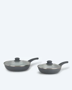 Pfanne + Glasdeckel, 2tlg.