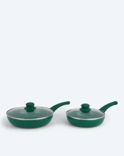Pfanne + Glasdeckel, 2tlg.