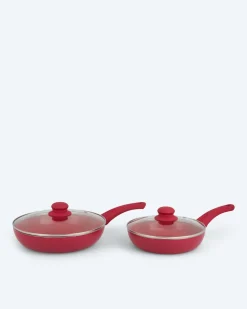 Pfanne + Glasdeckel, 2tlg.