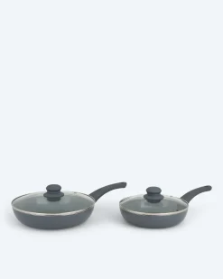 Pfanne + Glasdeckel, 2tlg.