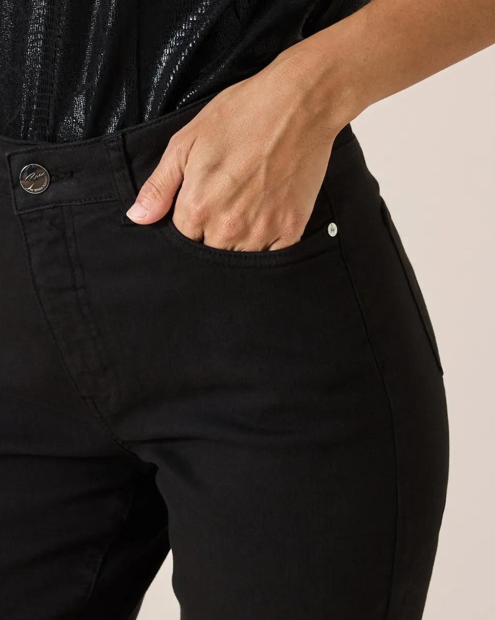 5-Pocket-Jeans mit Strassverzierung