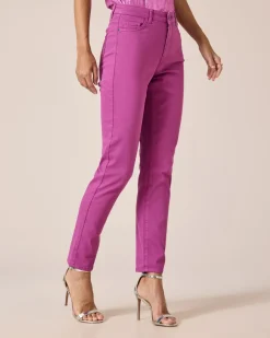 5-Pocket-Jeans mit Strassverzierung