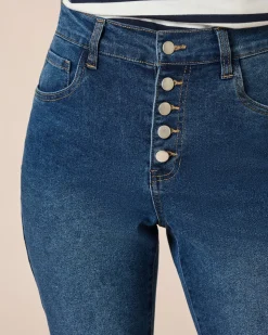 5-Pocket Stretch-Denim geknöpft