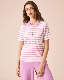 Poloshirt mit Streifen