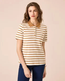Poloshirt mit Streifen