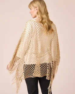 Poncho mit Fransen