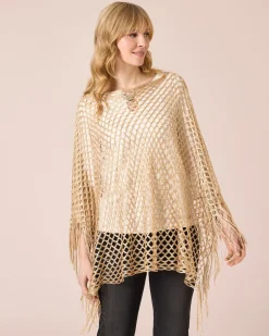 Poncho mit Fransen