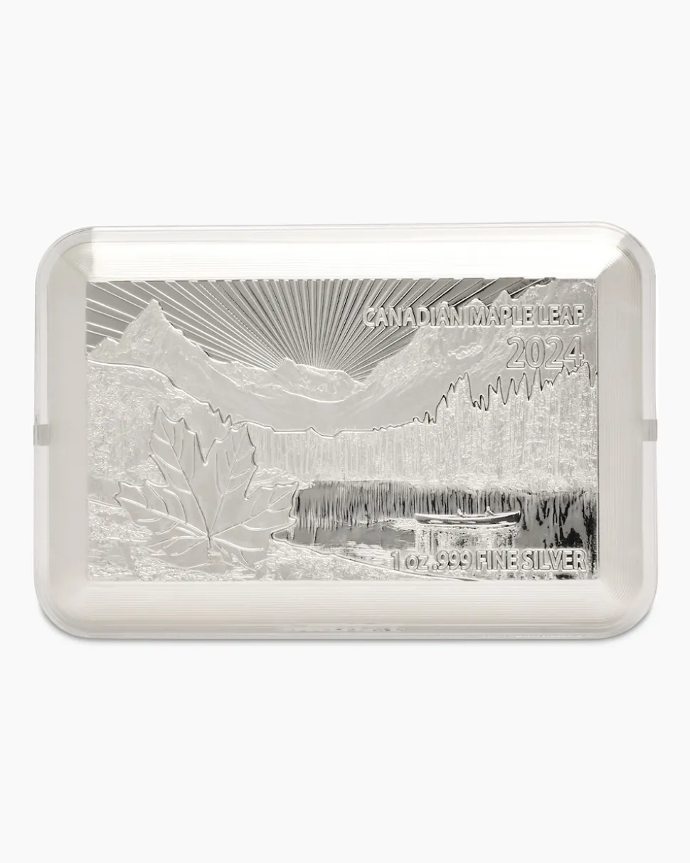 Premium Size Silver Bar Maple Leaf 2024
