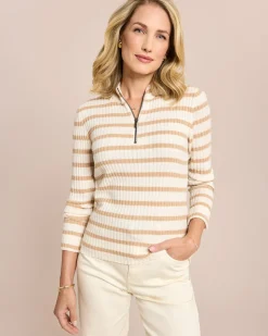 Pullover gestreift mit Stehkragen