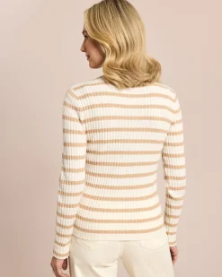 Pullover gestreift mit Stehkragen