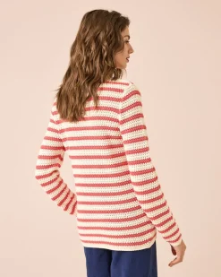 Pullover in Häkel-Optik