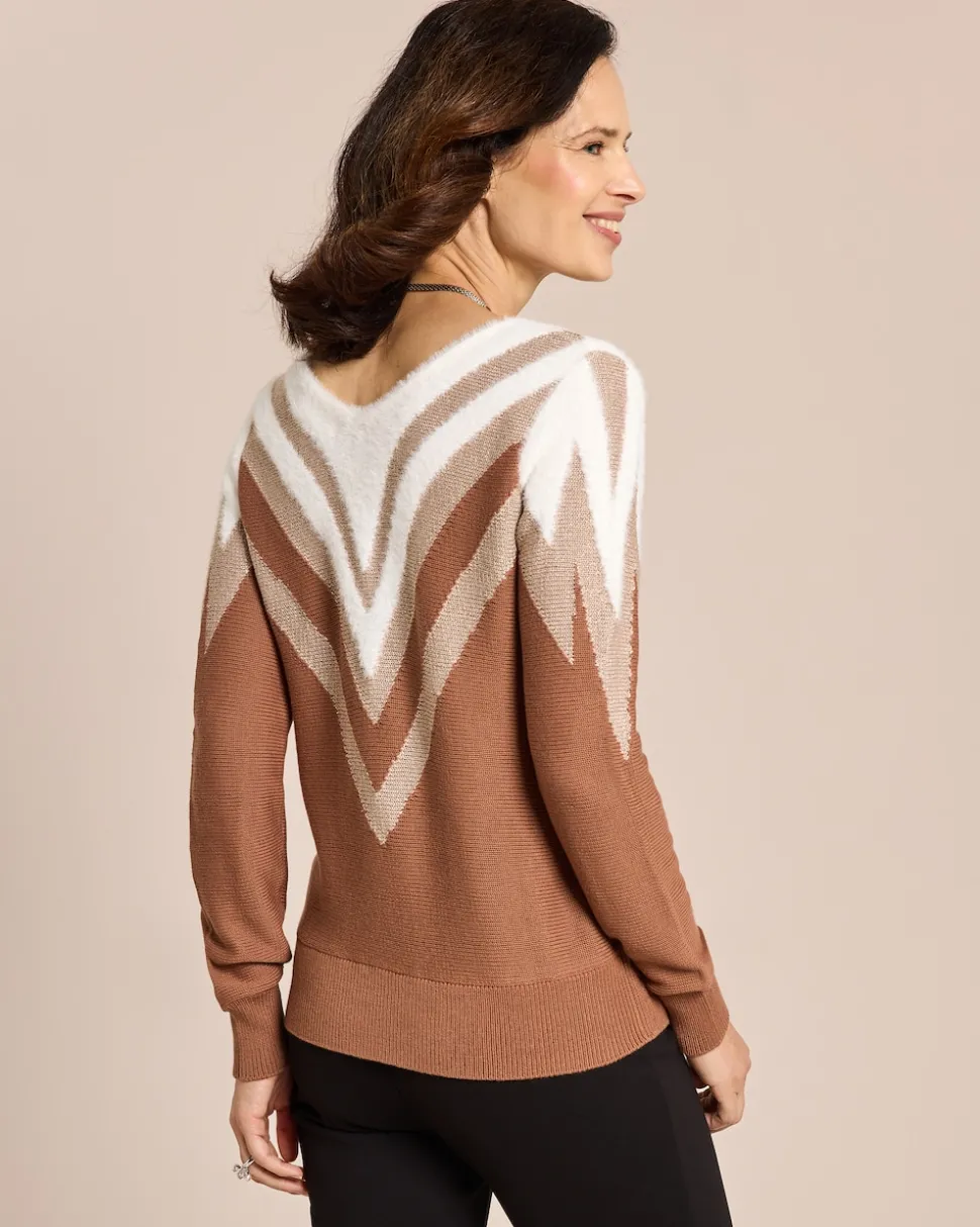 Pullover Kontraststrick