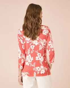 Pullover mit Animal- und Blumendruck