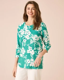 Pullover mit Animal- und Blumendruck