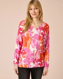 Pullover mit Batik-Print