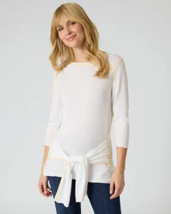 Pullover mit Bindegürtel