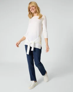 Pullover mit Bindegürtel