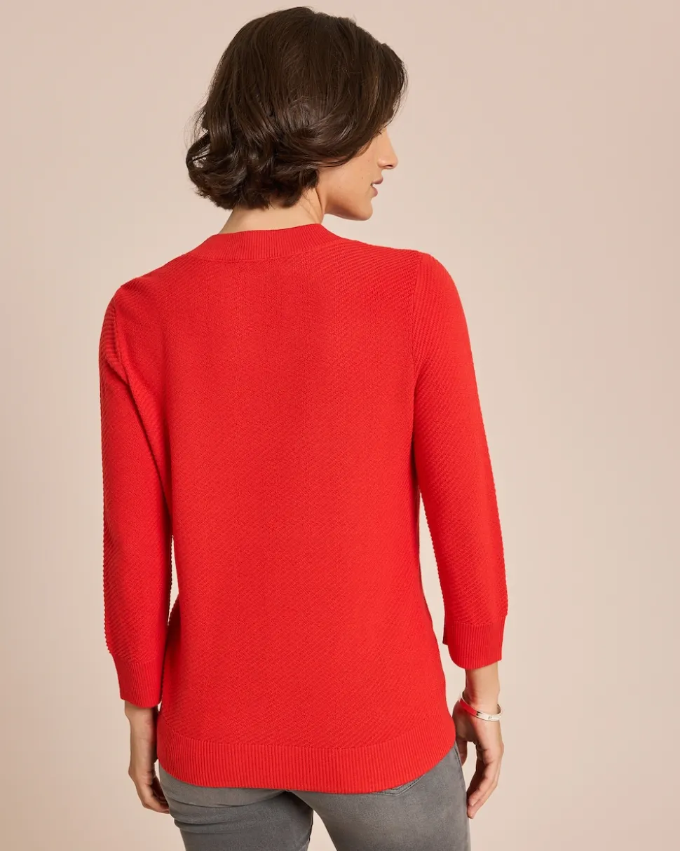 Pullover mit diagonaler Streifenstruktur