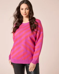 Pullover mit Diagonalstreifen
