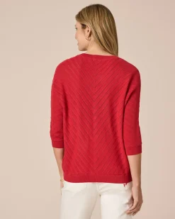 Pullover mit Diagonal-Strickmuster