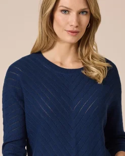 Pullover mit Diagonal-Strickmuster