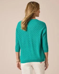 Pullover mit Diagonal-Strickmuster