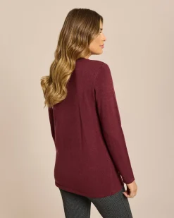 Pullover mit Eingrifftaschen & Schal
