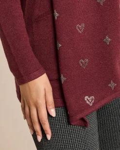 Pullover mit Eingrifftaschen & Schal