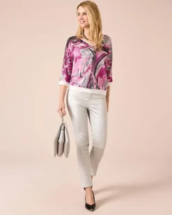 Pullover mit Fantasie-Druckmix
