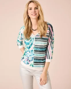 Pullover mit Fantasie-Druckmix
