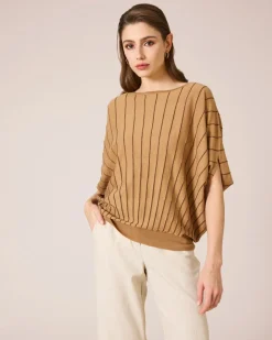 Pullover mit Glanzstreifen