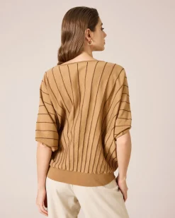 Pullover mit Glanzstreifen