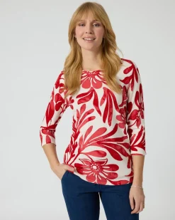 Pullover mit großem Blumen-Druck