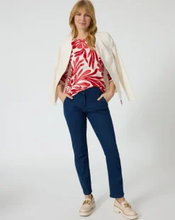 Pullover mit großem Blumen-Druck