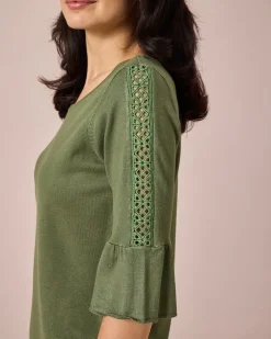 Pullover mit Häkelspitze