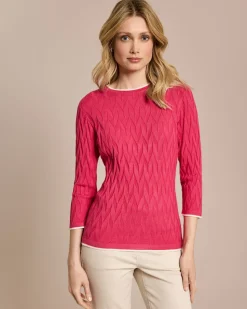 Pullover mit Intarsien-Strick