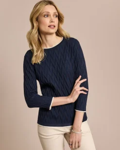 Pullover mit Intarsien-Strick