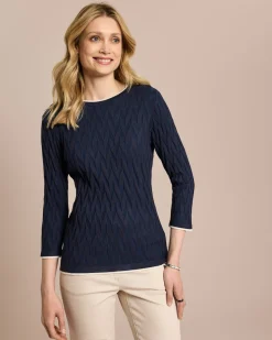 Pullover mit Intarsien-Strick