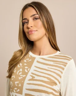 Pullover mit Jacquard Muster Animal