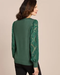Pullover mit Jacquardärmel