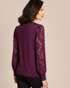 Pullover mit Jacquardärmel