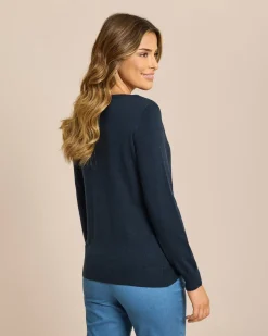 Pullover mit Karo-Design in Strass