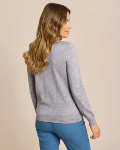 Pullover mit Karo-Design in Strass