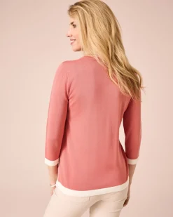 Pullover mit Kontrastsaum